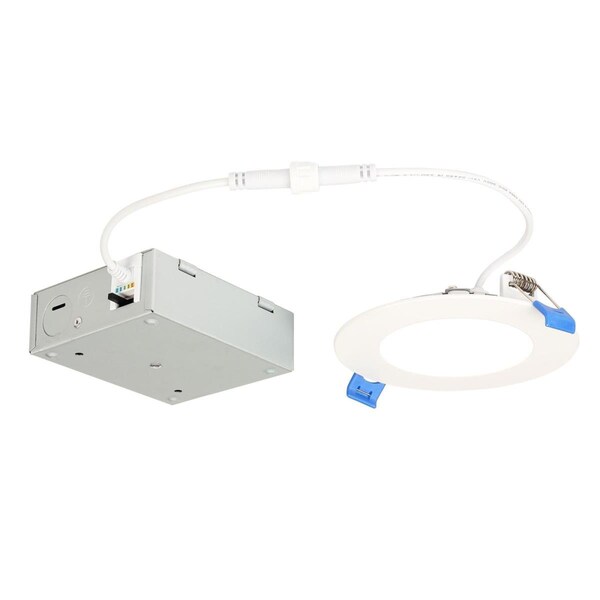 Westinghouse Recessed Down-Light LED Dimmablemable 10W 120V Clear Temp Select Slim 4In White 5201100 - main